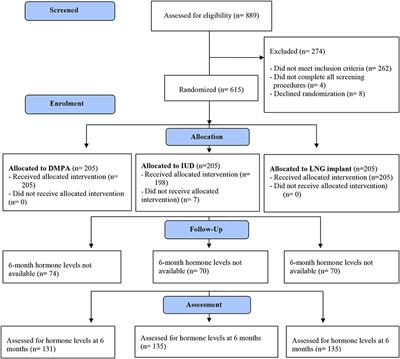 Effects of Depot Medroxyprogesterone Acetate Intramuscular Injection, Copper Intrauterine Device and Levonorgestrel Implant Contraception on Estradiol Levels: An Ancillary Study of the ECHO Randomized Trial